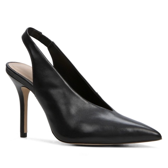 ALDO ‘Minett’ Black Point Slingback Heels - Picture 4 of 16